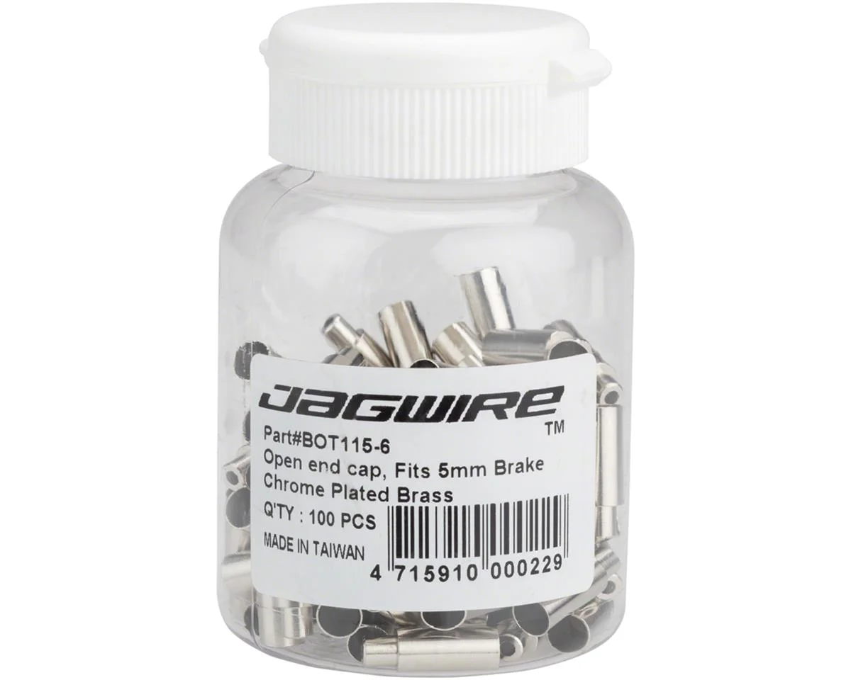 Jagwire Step Down Open End Caps (Chrome Plated) (5mm to 4mm) (Bottle of 100)